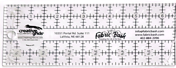 Fabric Bash 6-1/2in x 2-1/2in Creative Grids Ruler