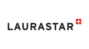 Laurastar logo with 'Laurastar' text and a red circle on a white background