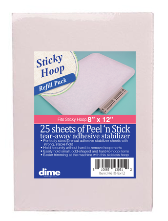 Pre-Cut Stabilizer - Peel 'N Stick for 8"x12" Sticky Hoop™