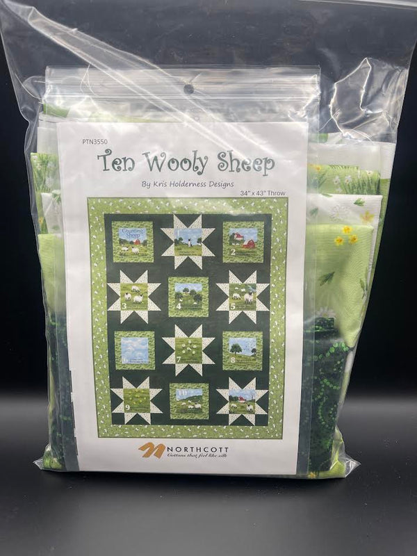 Ten Wooly Sheep quilt kit