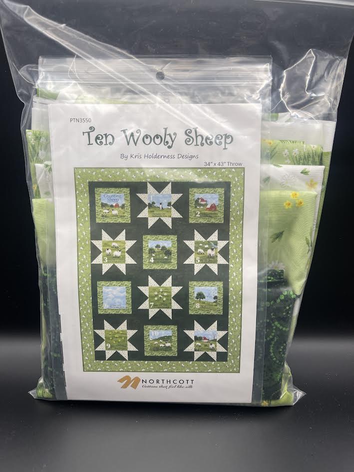 Ten Wooly Sheep quilt kit
