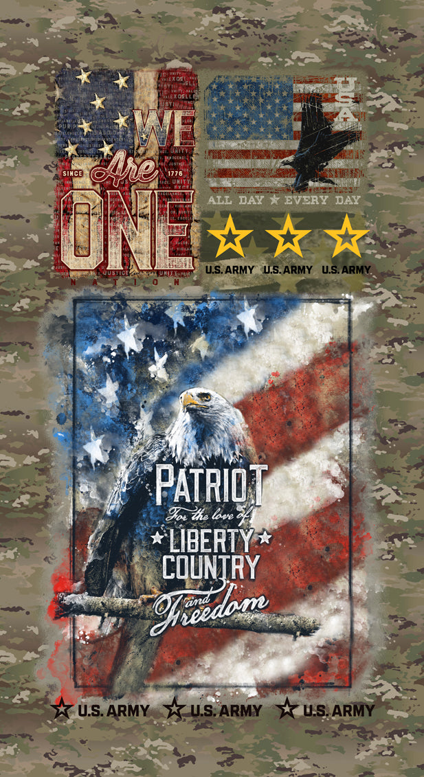 Military-Army Panel Size 24"X43" Cotton W43