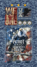 Military-Navy Panel Size 24"X43" Cotton W43