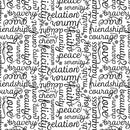 BOTANICA  SCRIPT BLACK/WHITE