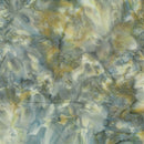Hoffman Bali Smoothies batik in Sprout with sage, gold, and blue-gray mottled color