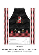 Perfect Brew Apron Panel 36" x 42" - Black/Red