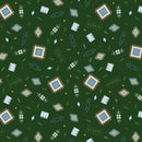 Explore More - Quilting Fabric - Outdoorsy Geo - Dark Green