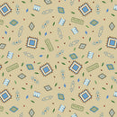 Explore More - Quilting Fabric - Outdoorsy Geo - Khaki