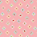 Peaches & Cream Sweet Diamonds Pink quilting cotton by Benartex