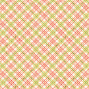 Peaches & Cream Pretty Plaid Multi fabric with green and pink plaid on cream