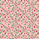 Peaches & Cream Sweet Strawberries Light Pink quilting cotton by Benartex