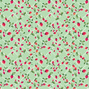 Peaches & Cream Sweet Strawberries Sage quilting cotton by Benartex