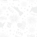 Star Spangled Whites - Quilting Fabric - Patriotic Icons White
