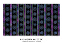 On Dragon Fly Wings- Quilting Fabric  - Stripe Blk/Plum