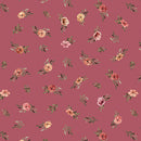 Garden of Affection - Quilting Fabric - Rose Bud -  Dark Rose