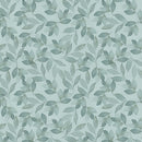 Garden of Affection - Quilting Fabric - Flowering Leaves -  Teal