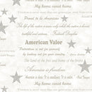 Words of Valor - Quilting Fabric Wideback -  Light Natural