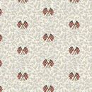 American Valor - Quilting Fabric - Flags and Leavs Natural
