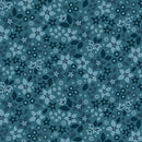 Holly and Hearth-Quilting Cotton Fabric- - Star Flowers- Teal