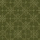 Holly and Hearth-Quilting Cotton Fabric- - Frosted Windowpanes- Evergreen