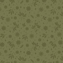 Holly and Hearth-Quilting Cotton Fabric- - Flurries- Evergreen
