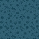 Holly and Hearth-Quilting Cotton Fabric- - Flurries- Teal