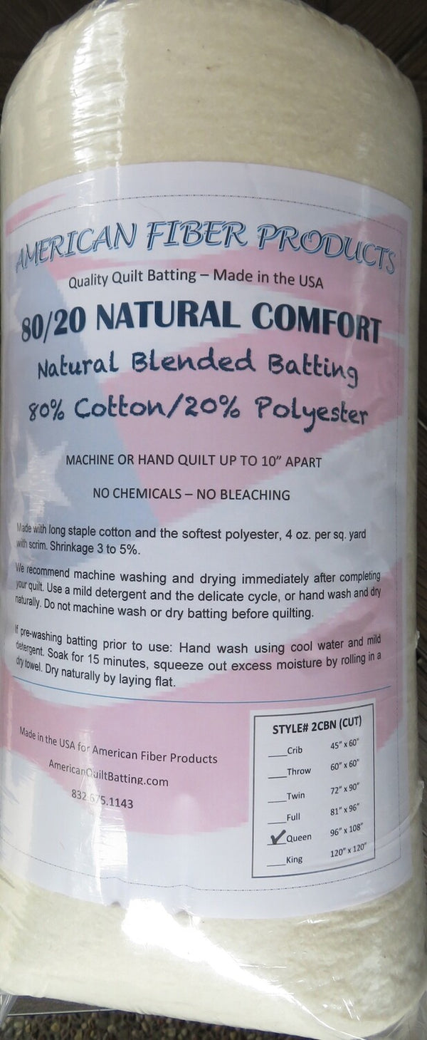 80/20 Cotton/Poly Queen Natural - American Fiber Products