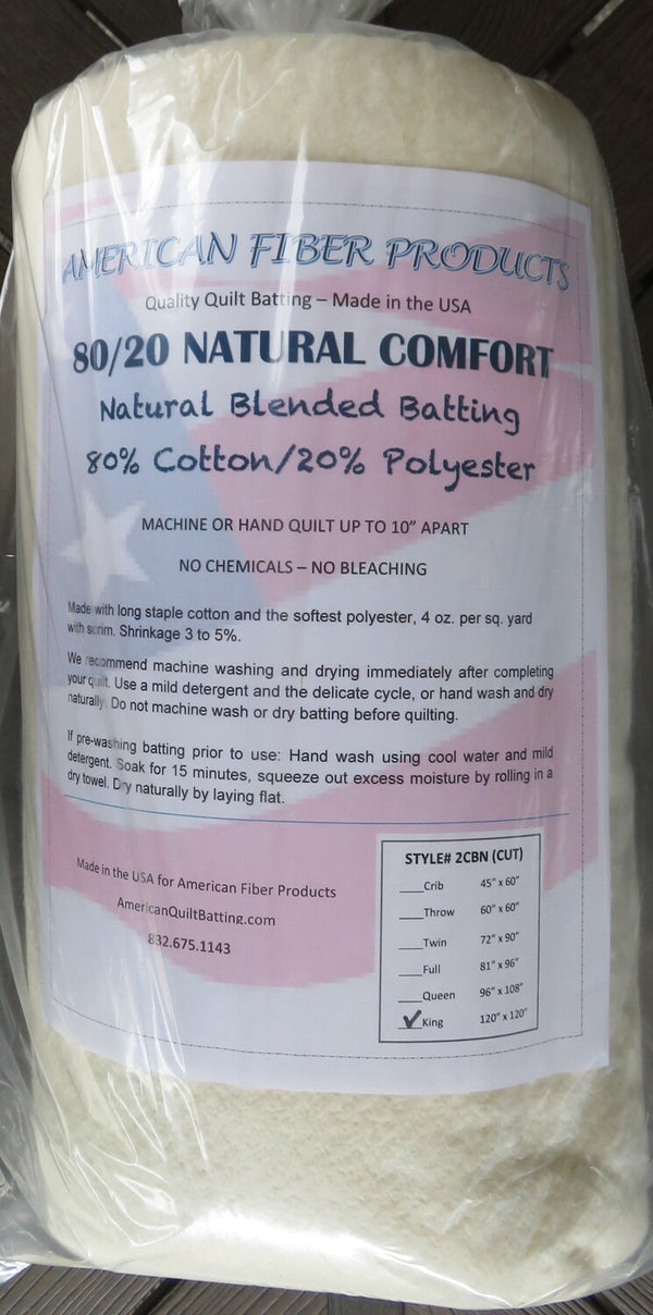 80/20 Cotton/Poly King Natural - American Fiber Products
