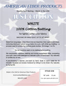 Cotton White Roll 96" x 25 yds American Fibers-Loft