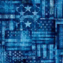 1776 FLAG PATCHWORK BLUE - Fabric Bash