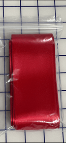 2 1/4 inch Double Faced Satin Red - Fabric Bash