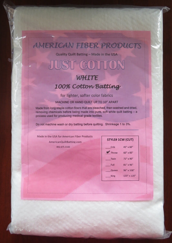 Cotton White Throw - American Fiber Products