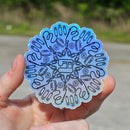 Sewing Machine Mandala Holographic Sticker