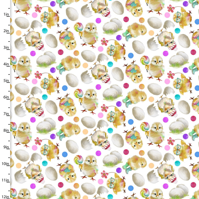 Back to the Farm - Chirpy Chicks - White