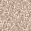 Woodland Wonder Flannel Snowy Trees - Med DK Taupe