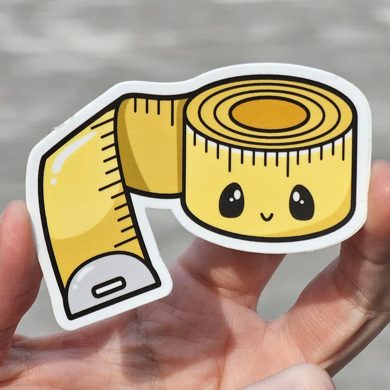 Cute Tape Measuring Sticker