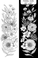 Ebony & Ivory - Floral Panel