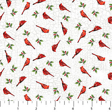 Winter Song - Cardinals Tossed White