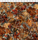 Autumn Elegance-Quilting Fabric-Leaves & Toile-Rust