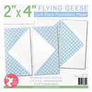 2in x 4in Flying Geese Quilt Block Foundation Paper - Fabric Bash
