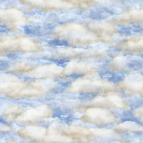 Flying High 108" - Clouds - Blue