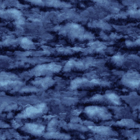 Flying High 108" - Clouds - Navy