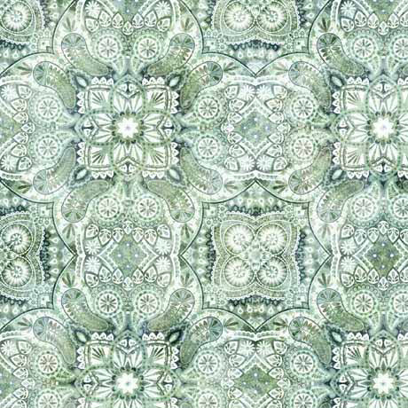 Cotton Tails - Geo Medallion - Sage 108"