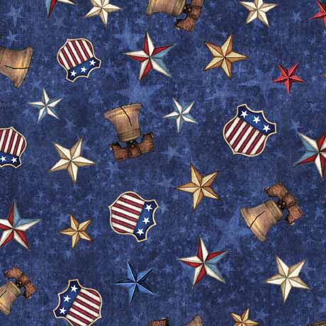 American Spirit 108"- Liberty Bell and Stars - Dark Blue