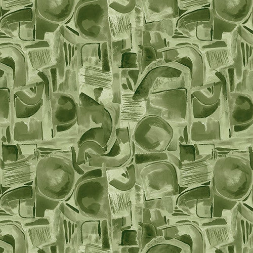 Abstract Shapes Green