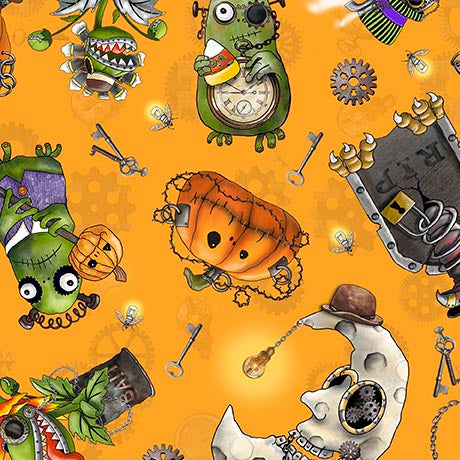 Steampunk Halloween 3 - Character Toss - Orange