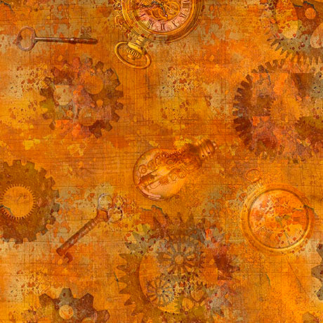 Steampunk Halloween 3 - Gears - Orange