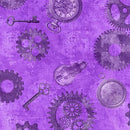 Steampunk Halloween 3 - Gears - Purple