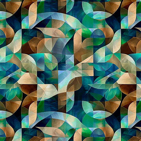 Solstice - Kaleidoscope Geo - Teal 108"