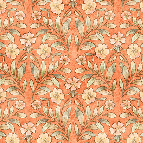 HEDGEHUGS FLORAL & LEAF LT. ORANGE